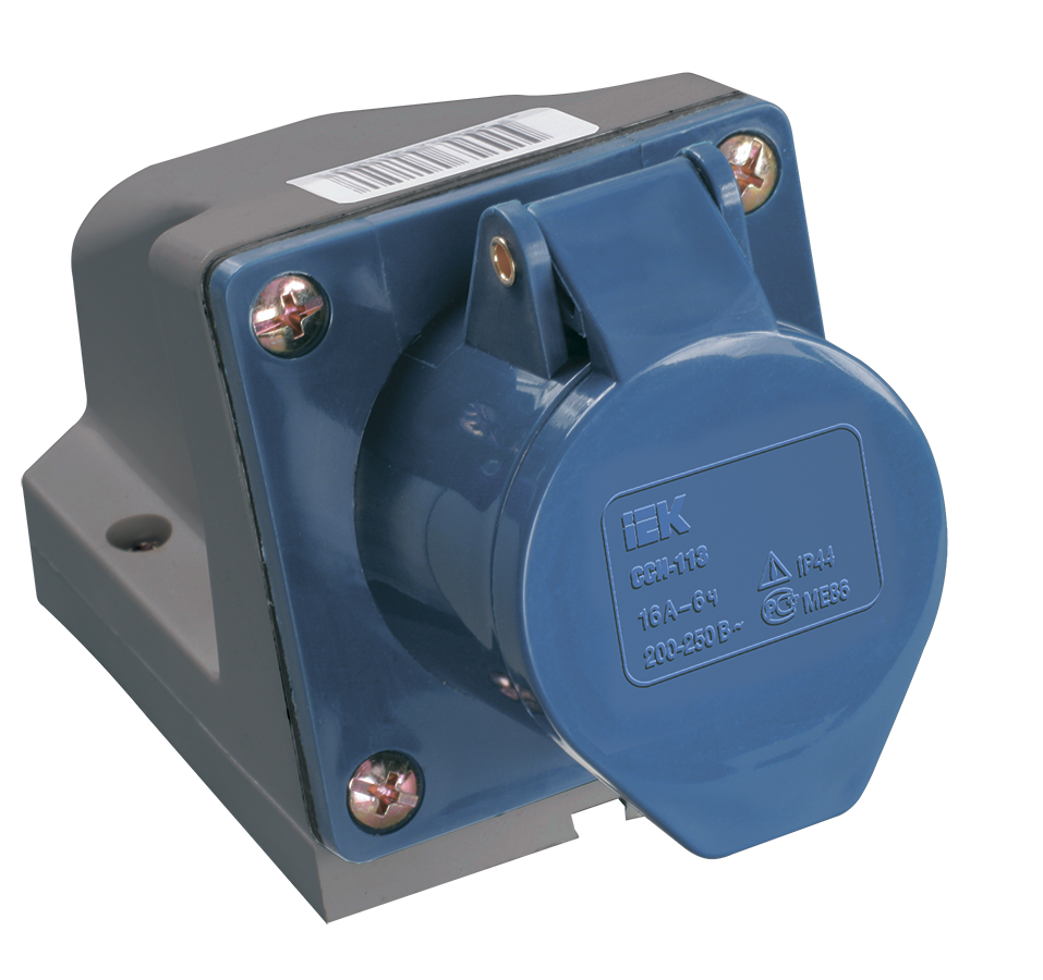 Розетка стационарная ССИ- 123 2Р+РЕ 32А 200-250В IP44 IEK