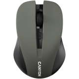CNE-CMSW1G CANYON мышь, цвет - серый, беспроводная 2.4 Гц, DPI 800/1000/1200 DPI, 3 кнопки и колесо прокрутки, прорезиненное покрытие